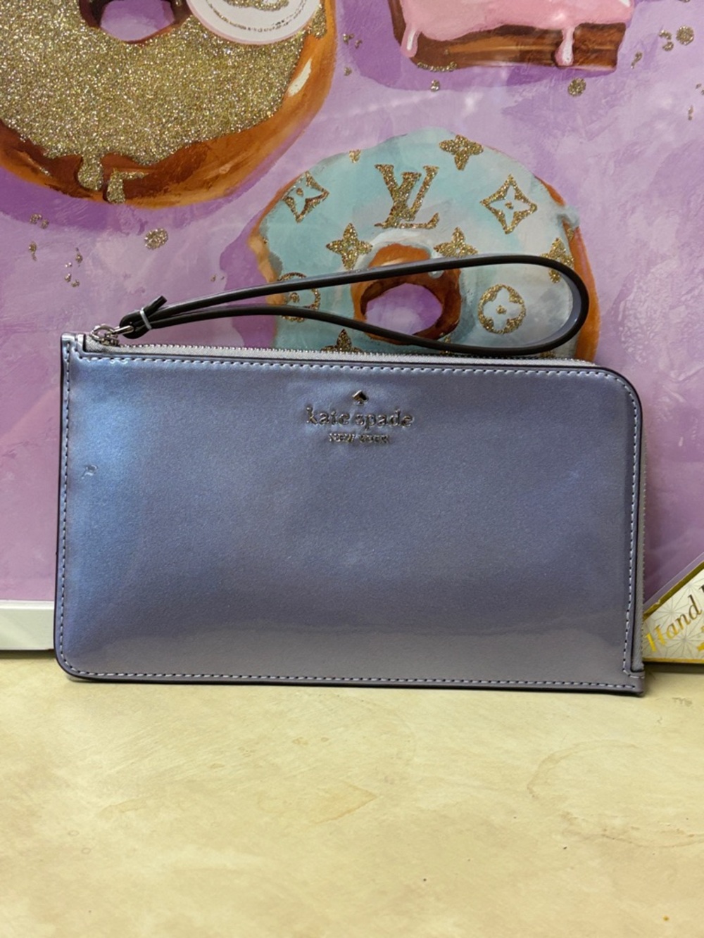 kate spade iridescent purple wristlet 🆕